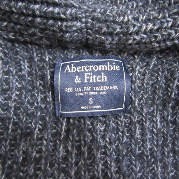 Abercrombie & Fitch Blue Wool Blend Button Front Sweater - Picture 6 of 9